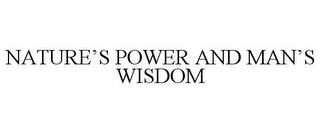 NATURE'S POWER AND MAN'S WISDOM trademark