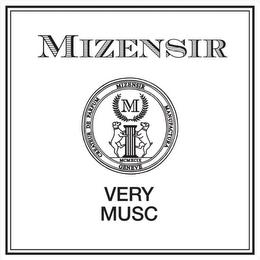 MIZENSIR CREATEUR DE PARFUM MIZENSIR MANUFACTURA GENEVE MCMXCIX VERY MUSC trademark