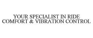 YOUR SPECIALIST IN RIDE COMFORT & VIBRATION CONTROL trademark