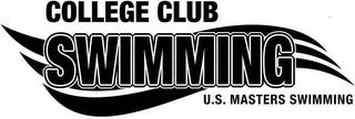 COLLEGE CLUB SWIMMING U.S. MASTERS SWIMMING trademark