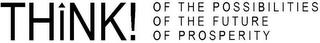 THINK! OF THE POSSIBILITIES OF THE FUTURE OF PROSPERITYE OF PROSPERITY trademark