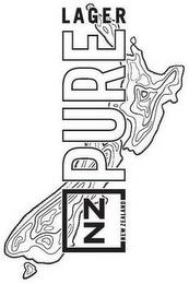 NZ NEW ZEALAND PURE LAGER trademark