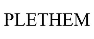 PLETHEM trademark