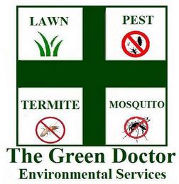 LAWN PEST TERMITE MOSQUITO THE GREEN DOCTOR ENVIRONMENTAL SERVICES trademark