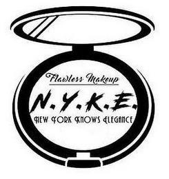 FLAWLESS MAKEUP N.Y.K.E. NEW YORK KNOWSELEGANCE trademark