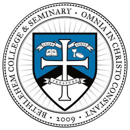 BETHLEHEM COLLEGE & SEMINARY OMNIA IN CHRISTO CONSTANT 2009 trademark