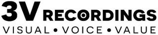 3V RECORDINGS VISUAL VOICE VALUE trademark