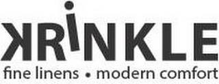 KRINKLE FINE LINENS · MODERN COMFORT trademark