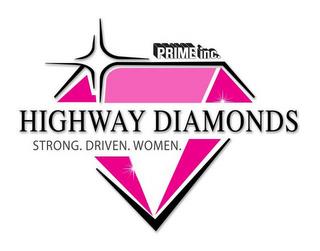 PRIME INC. HIGHWAY DIAMONDS STRONG. DRIVEN. WOMEN. trademark