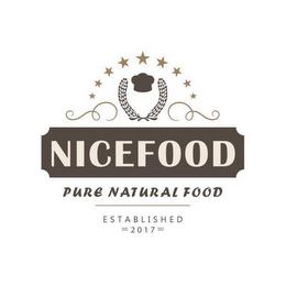 NICEFOOD PURE NATURAL FOOD ESTABLISHED = 2017= trademark