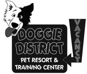 DOGGIE DISTRICT PET RESORT & TRAINING CENTER VACANCY trademark