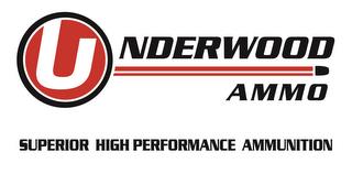 UNDERWOOD AMMO SUPERIOR HIGH PERFORMANCE AMMUNITION trademark