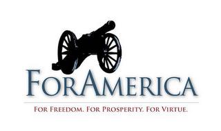 FORAMERICA FOR FREEDOM. FOR PROSPERITY.FOR VIRTUE. trademark