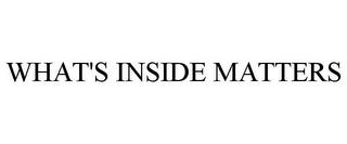 WHAT'S INSIDE MATTERS trademark