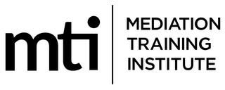 MTI MEDIATION TRAINING INSTITUTE trademark