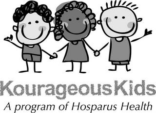 KOURAGEOUS KIDS A PROGRAM OF HOSPARUS HEALTH trademark