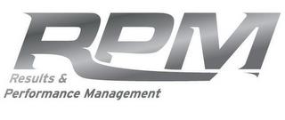 RPM RESULTS & PERFORMANCE MANAGEMENT trademark