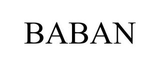 BABAN trademark