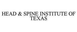 HEAD & SPINE INSTITUTE OF TEXAS trademark