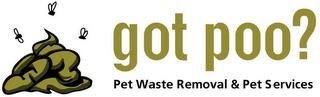 GOT POO? PET WASTE REMOVAL AND PET SERVICES trademark