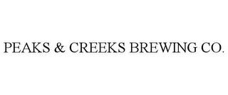 PEAKS & CREEKS BREWING CO. trademark