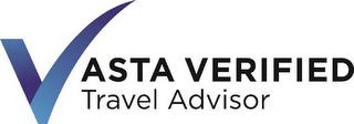 ASTA VERIFIED TRAVEL ADVISOR trademark