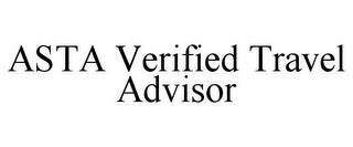 ASTA VERIFIED TRAVEL ADVISOR trademark