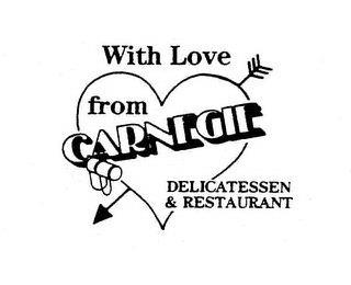 WITH LOVE FROM CARNEGIE DELICATESSEN & RESTAURANT trademark