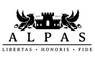 EST 2017 ALPAS LIBERTAS · HONORIS · FIDE trademark