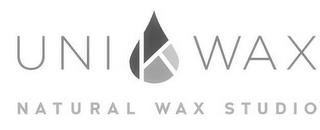 UNI K WAX NATURAL WAX STUDIO trademark