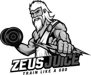 ZEUS JUICE TRAIN LIKE A GOD trademark