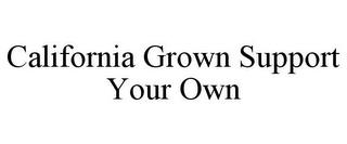 CALIFORNIA GROWN SUPPORT YOUR OWN trademark