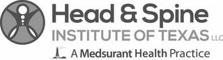 HEAD & SPINE INSTITUTE OF TEXAS LLC A MEDSURANT HEALTH PRACTICE trademark