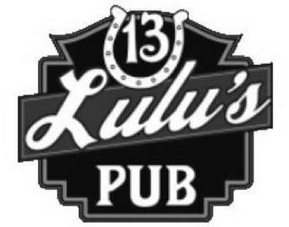 LULU'S 13 PUB trademark