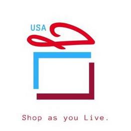 USA SHOP AS YOU LIVE. trademark