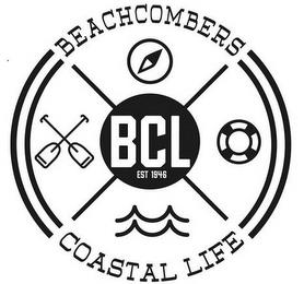 BEACHCOMBERS BCL EST 1946 COASTAL LIFE trademark