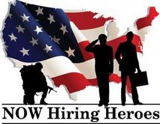 NOW HIRING HEROES trademark