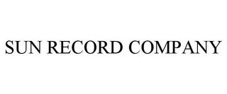 SUN RECORD COMPANY trademark