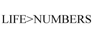 LIFE>NUMBERS trademark