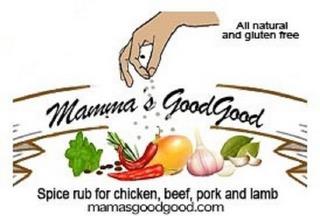 MAMMA'S GOODGOOD ALL NATURAL AND GLUTEN FREE SPICE RUB FOR CHICKEN, BEEF, PORK AND LAMB MAMASGOODGOOD.COM trademark