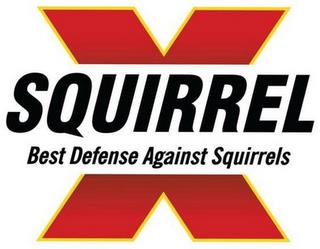 SQUIRREL X BEST DEFENSE AGAINST SQUIRRELS trademark