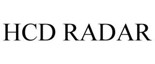 HCD RADAR trademark