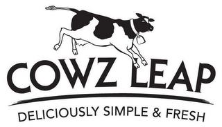 COWZ LEAP DELICIOUSLY SIMPLE & FRESH trademark