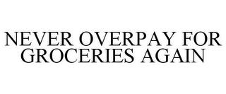 NEVER OVERPAY FOR GROCERIES AGAIN trademark