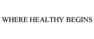 WHERE HEALTHY BEGINS trademark