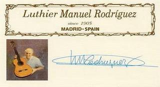 LUTHIER MANUEL RODRÍGUEZ SINCE 1905 MADRID - SPAIN trademark