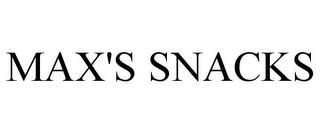 MAX'S SNACKS trademark