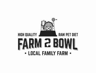 HIGH QUALITY RAW PET DIET FARM 2 BOWL LOCAL FAMILY FARM trademark