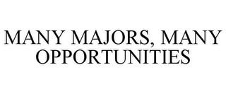 MANY MAJORS, MANY OPPORTUNITIES trademark