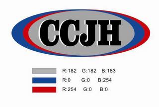 CCJH R:182 G:182 B:183 R:0 G:0 B:254 R:254 G:0 B:0 trademark